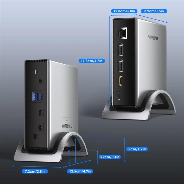 WAVLINK UMD27PRO Support 8K 30Hz 4K 144Hz 140W HUB Docking Station