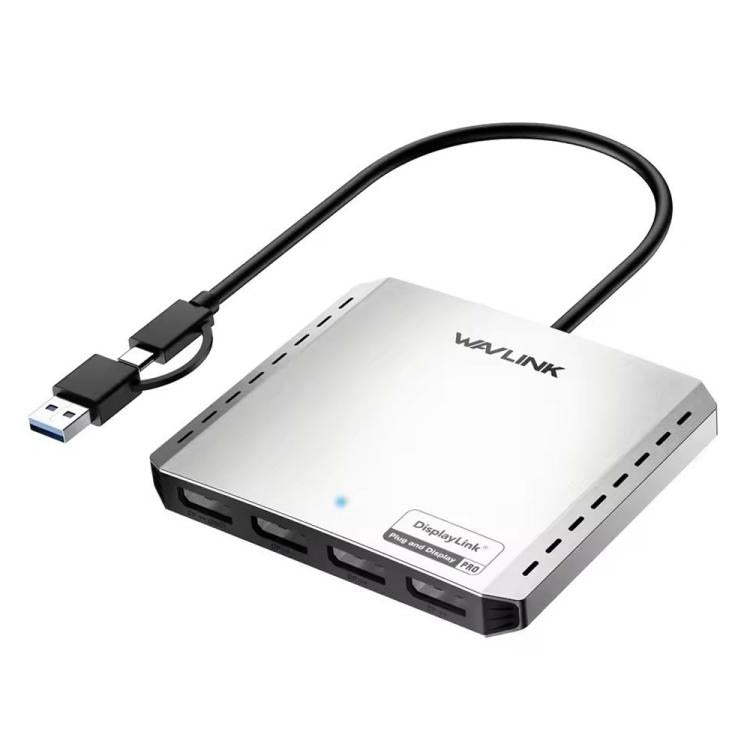 WAVLINK UG7501D 85W Upstream Charging 4 DP Converter 4K / 8K Display Adapter