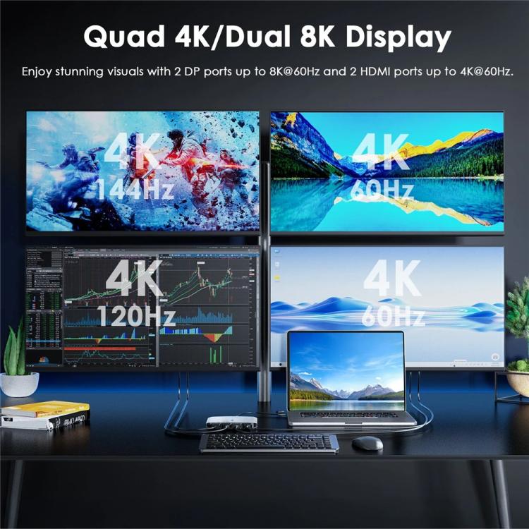 WAVLINK UG7501H 85W Upstream Charging 4 HD Converter 4K Display Adapter