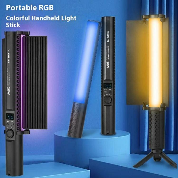 VLOGLITE B20RGB Magnetic LED Fill Light Handheld 20 Modes RGB Photography Light Stick