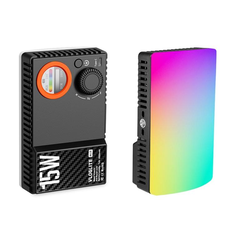 VLOGLITE K15RGB Photography Studio Camera Lamp 15W Full Color Fill Light RGB LED Video Light