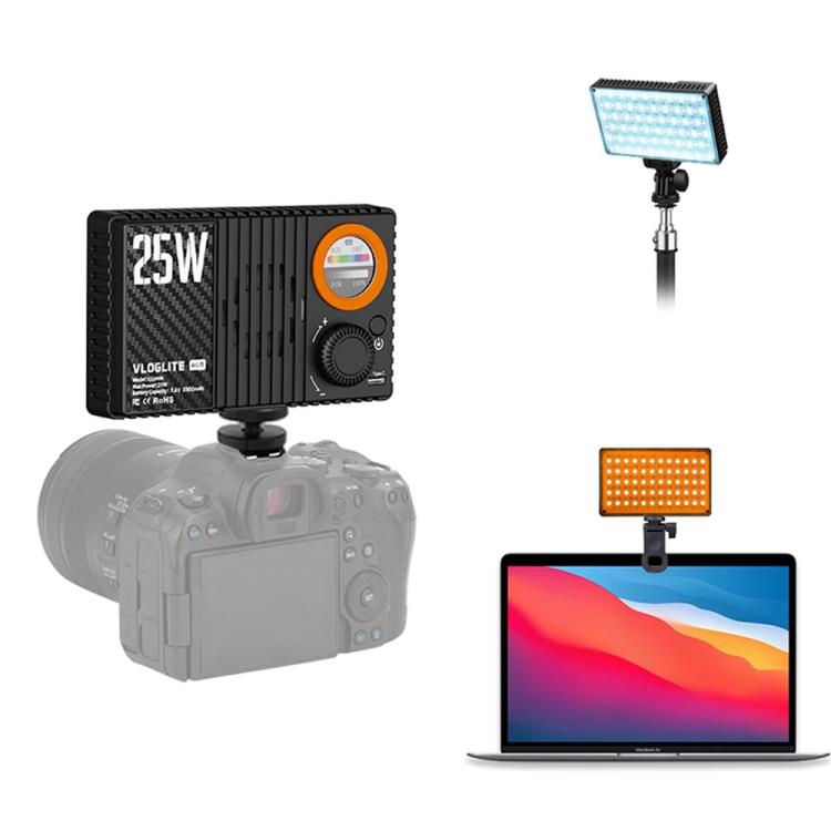 VLOGLITE K25RGB For Camera Photography Pocket Video Light 25W High Power RGB Fill Light
