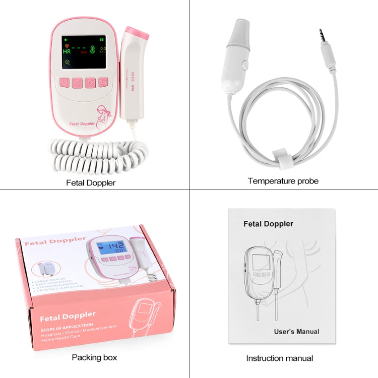 FD20P Fetal Doppler Ultrasound Baby Heartbeat Detector Monitor