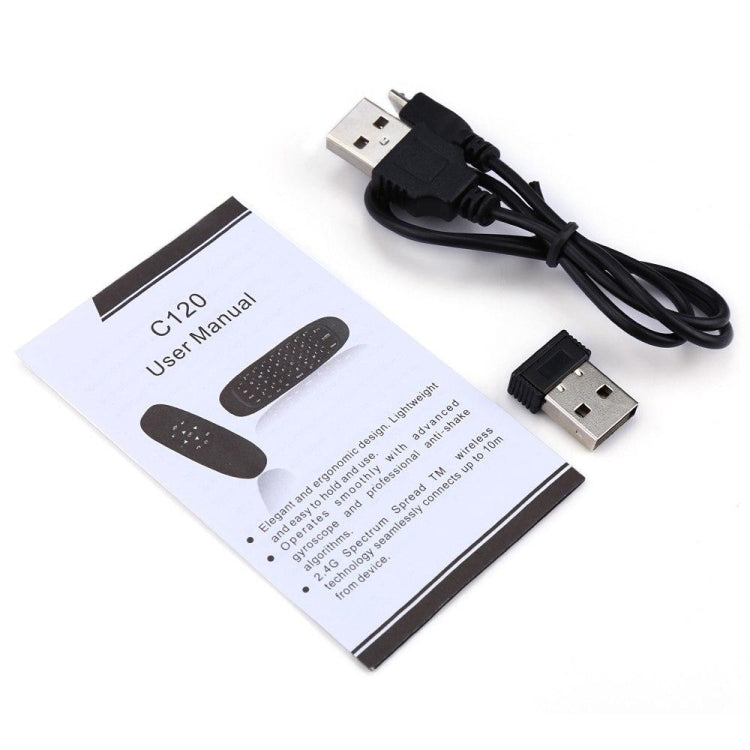 C120 2.4G Mini Keyboard Wireless Remote Mouse with 3-Gyro & 3-Gravity Sensor for PC / HTPC / IPTV / Smart TV and Android TV Box etc