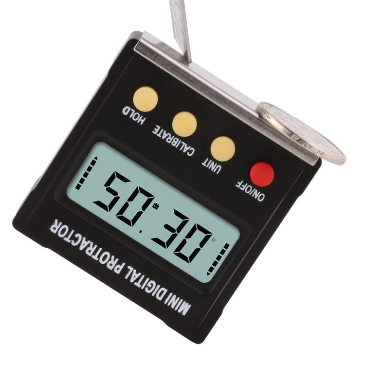 RZ2010 360 Degree Mini Digital Protractor Inclinometer Electronic Level Box Magnetic Base Measuring Tools