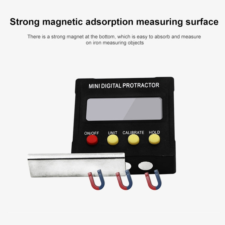 RZ2010 360 Degree Mini Digital Protractor Inclinometer Electronic Level Box Magnetic Base Measuring Tools