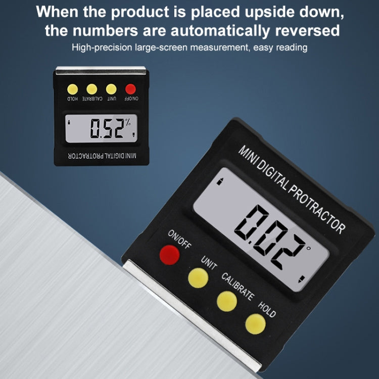 RZ2010 360 Degree Mini Digital Protractor Inclinometer Electronic Level Box Magnetic Base Measuring Tools