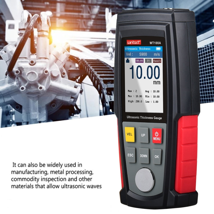 WT100A Digital Ultrasonic Thickness Gauge Meter Tester USB Charging Digital Thickness Metal Tester High Precision