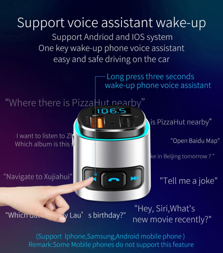 BC41 Multi-Functional MP3 Player, Bluetooth Receiver, USB Charger, Automobile Cigarette Lighter