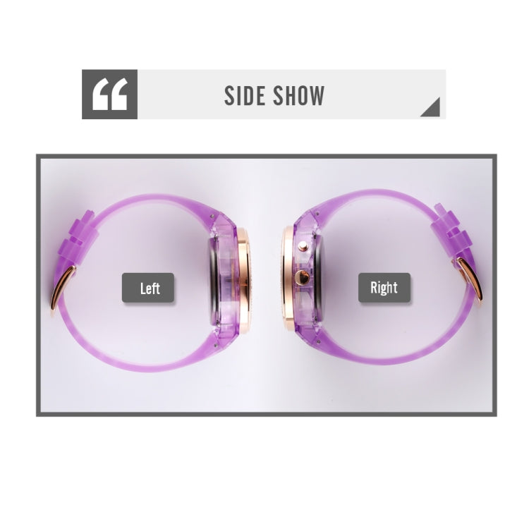 SkMEI 1553 Women LED Color Light Transparent Waterproof Watch Inlaid With Water Drill