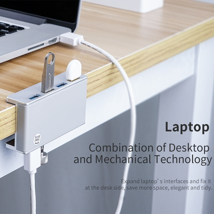 ORICO  MH4PU-P Aluminum Alloy 4 Port USB3.0 Clip-type HUB