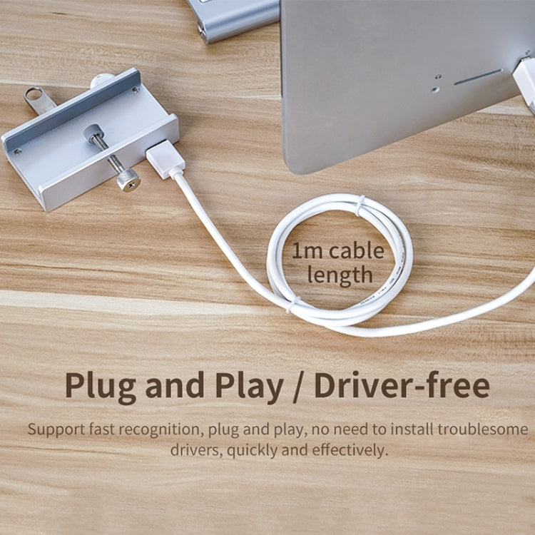 ORICO  MH4PU-P Aluminum Alloy 4 Port USB3.0 Clip-type HUB