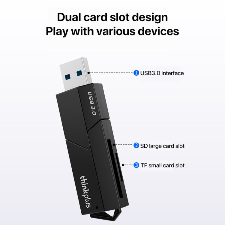 Lenovo D204 USB3.0 Two in One Card Reader