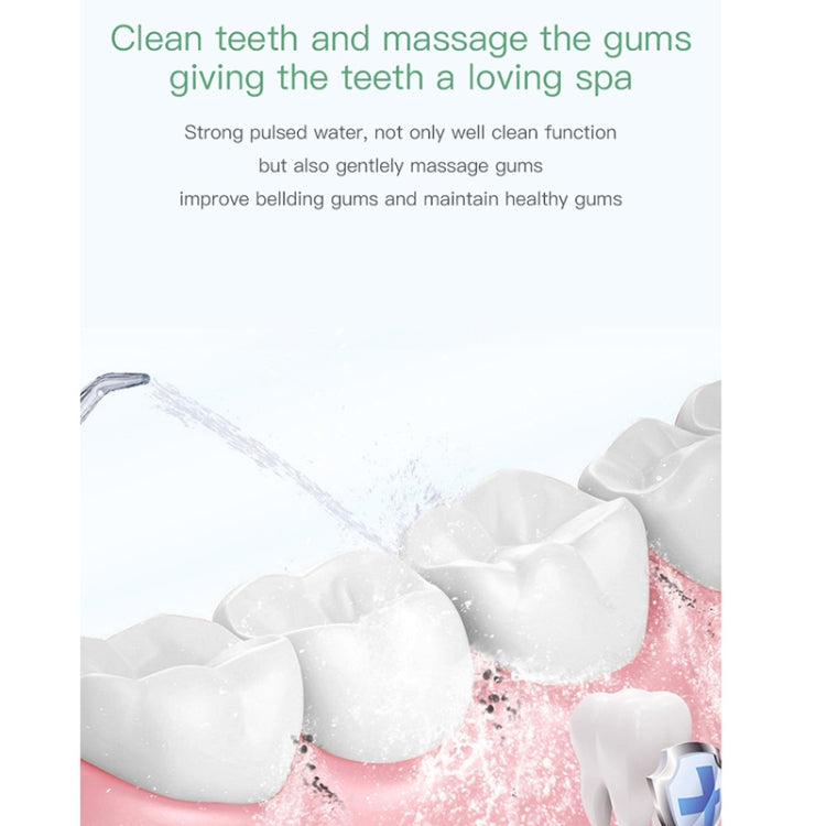 Wireless Water Floss Cleaner Portable 1400mAh USB-Rechargeable Water Flosser IPX7 Waterproof Oral Irrigator, Water Tannk Capacity: 300ML