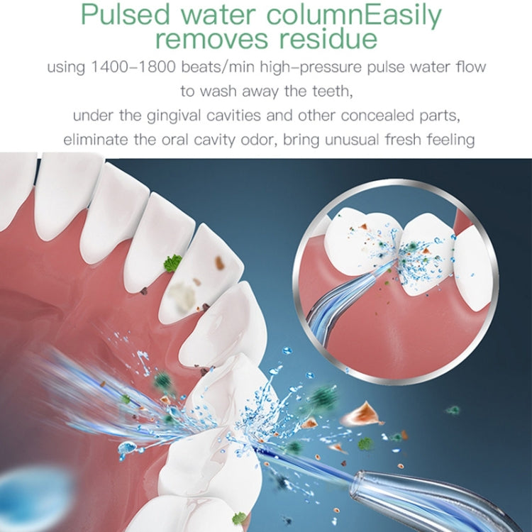 Wireless Water Floss Cleaner Portable 1400mAh USB-Rechargeable Water Flosser IPX7 Waterproof Oral Irrigator, Water Tannk Capacity: 300ML
