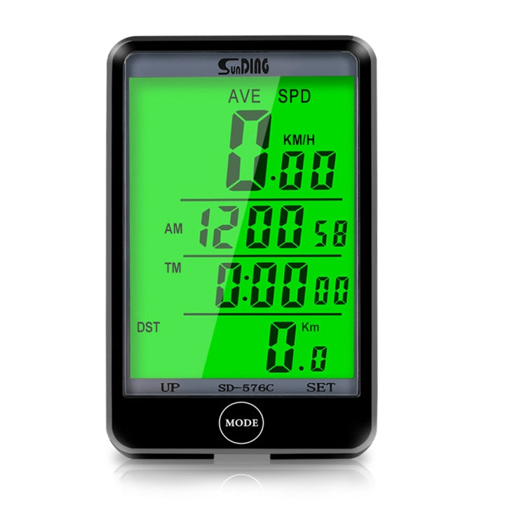 SD-576C Bicycle LCD Backlight Stopwatch Bike Speedometer Cycling Odometer Stopwatch