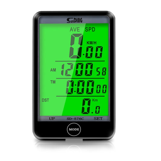 SD-576C Bicycle LCD Backlight Stopwatch Bike Speedometer Cycling Odometer Stopwatch