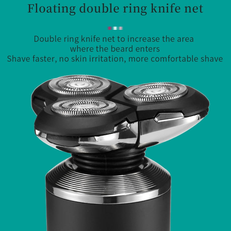 VGR V-317 5W USB Omnidirectional Three-dimensional Floating Three-network Electric Shaver