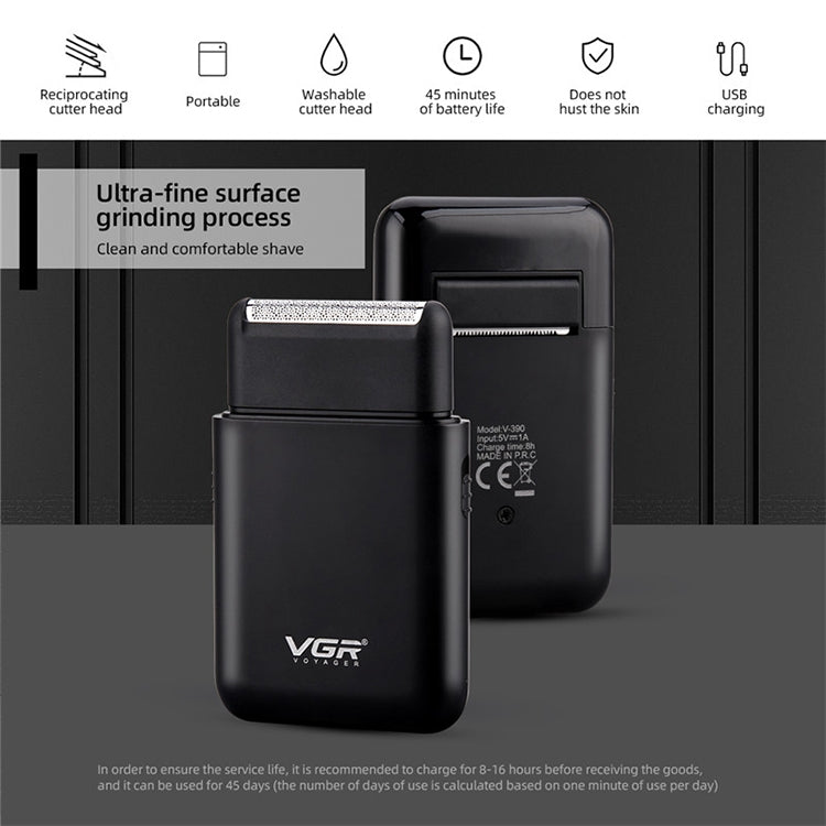 VGR V-390 5W USB Portable Reciprocating Electric Shaver
