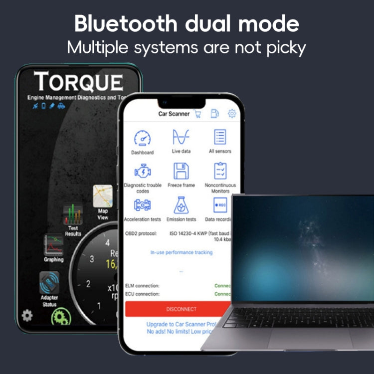 New OBD V2.1 mini ELM327 OBD2 Bluetooth Auto Scanner OBDII 2 Car ELM 327 Tester Diagnostic Tool for Android Windows Symbian