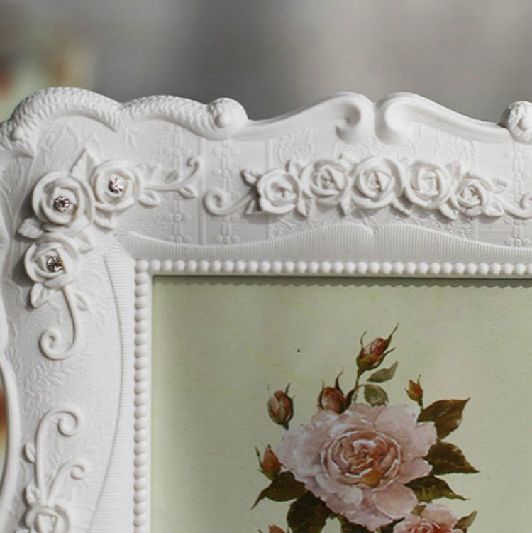 Home Decoration Pastoral Style  Rose Carved Picture Frame Decoration