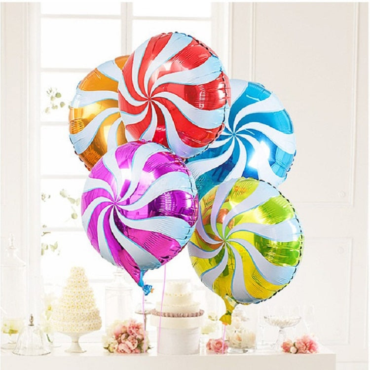 5 PCS Round Candy Lollipop Aluminum Film Balloon for Wedding Party Decoration