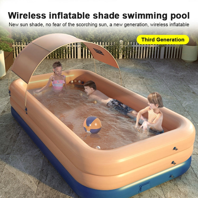PVC Shade Wireless Automatic Inflatable Swimming Pool Household Children Swimming Pool Large Outdoor Plastic Pool with Shed