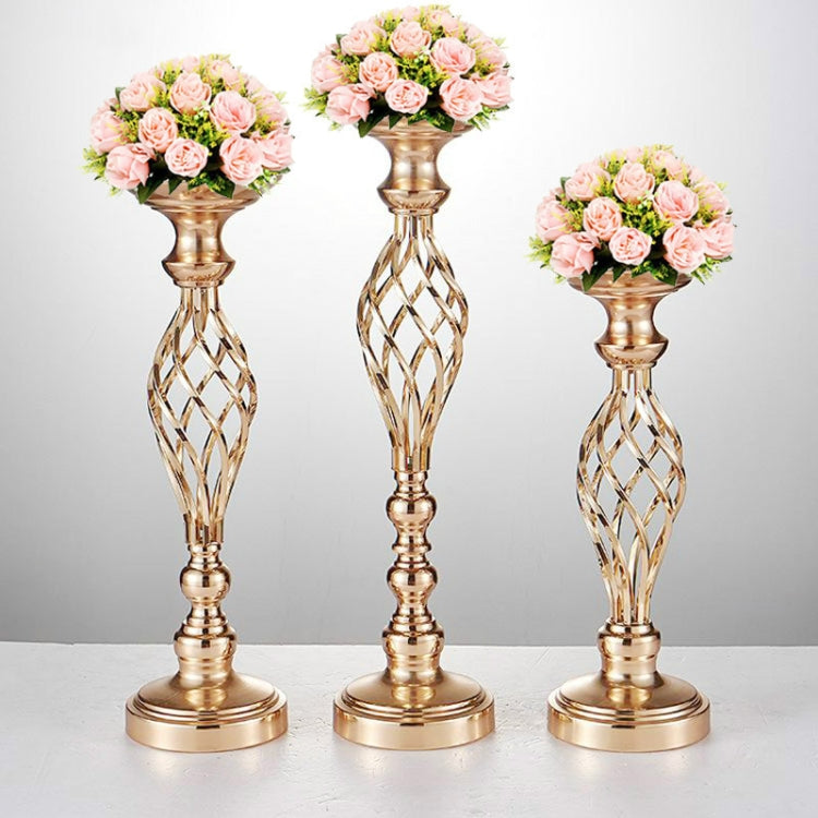Gold Plated Wrought Iron Candlestick Window Wedding Props Decoration