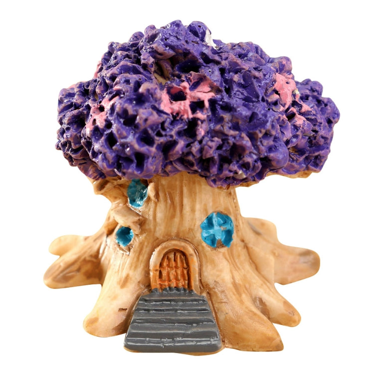 Micro Landscape Flower Pot Decoration Fleshy Cartoon Construction Toy Big Tree House Resin Decoration