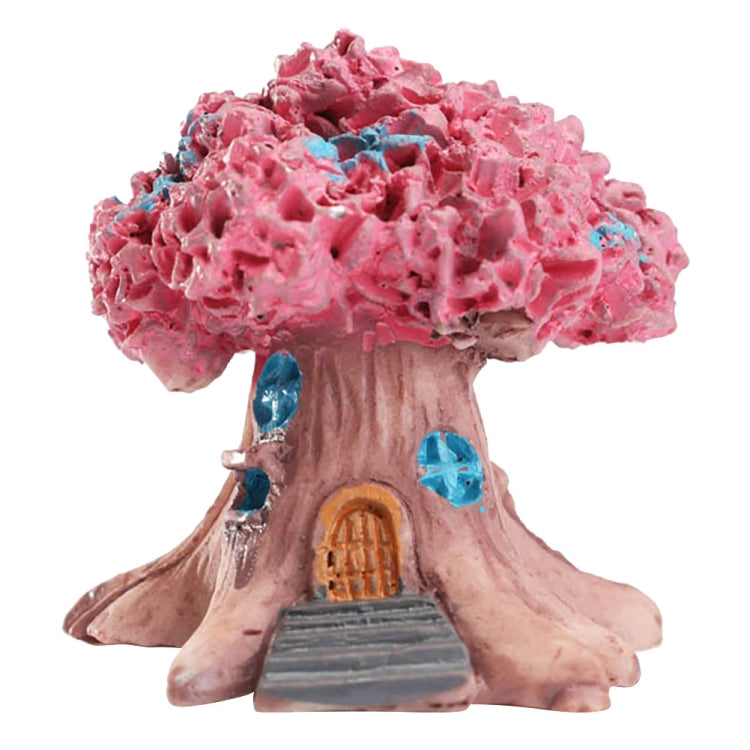 Micro Landscape Flower Pot Decoration Fleshy Cartoon Construction Toy Big Tree House Resin Decoration