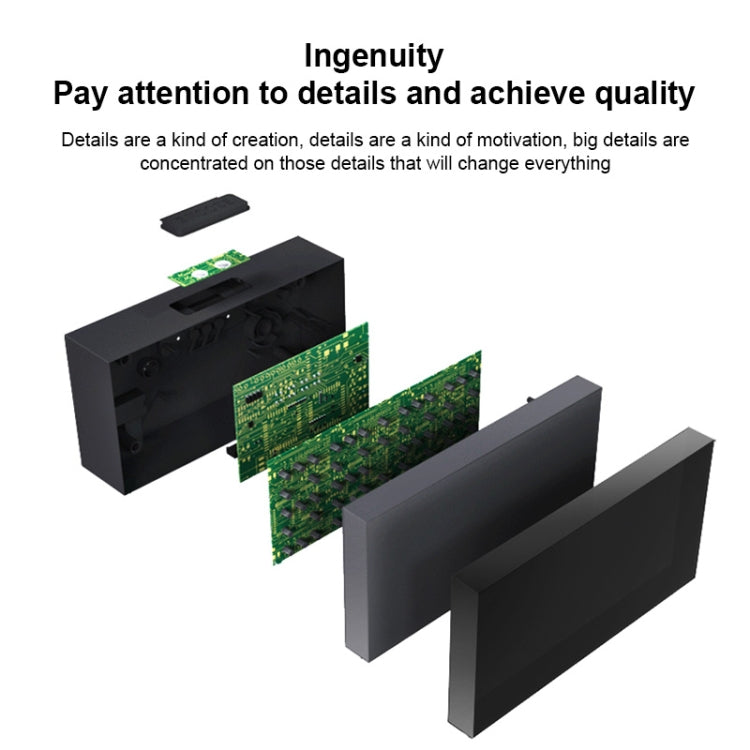 Digital Electronic Alarm Clock Creative LED Desk Clock US Plug