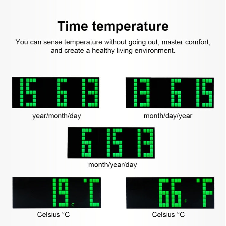 Digital Electronic Alarm Clock Creative LED Desk Clock US Plug