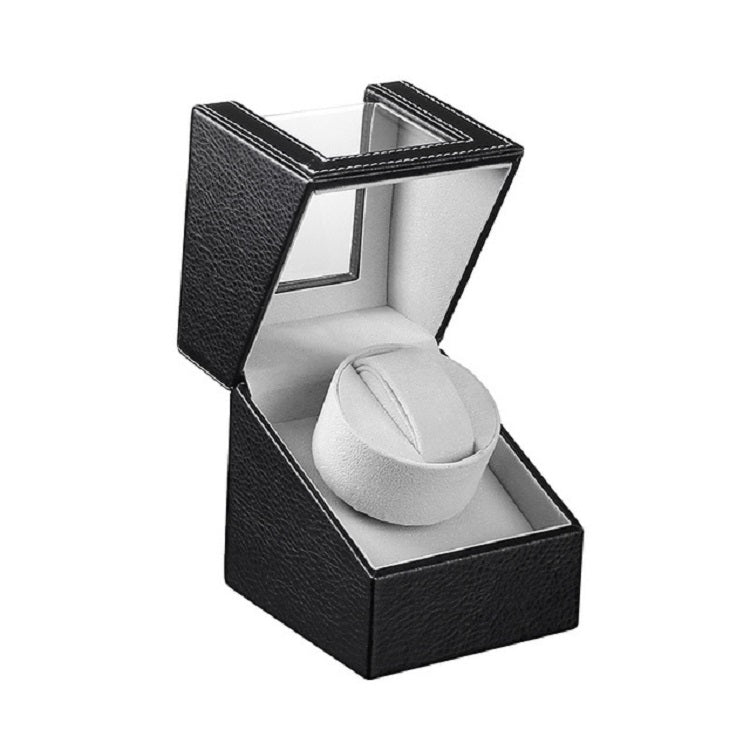 Leather Single Watch Box Electric Motor Watch Shaker Automatic Watch Shaker ，US Plug