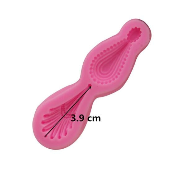 2 PCS Gemstone Pendant Silicone Mold Fondant Chocolate Mold DIY Baking Cake Decorating Edge Tool