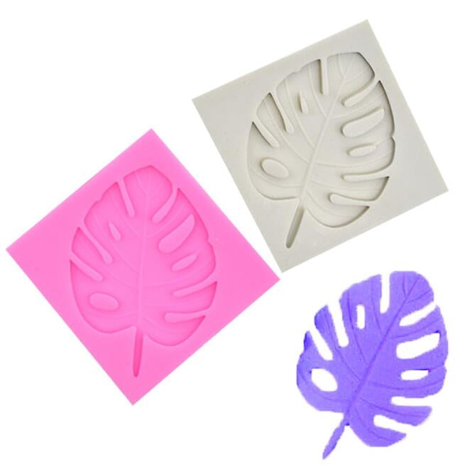 2 PCS DIY Tree Leaf Fondant Mould Chocolate Cake Decorating Mould