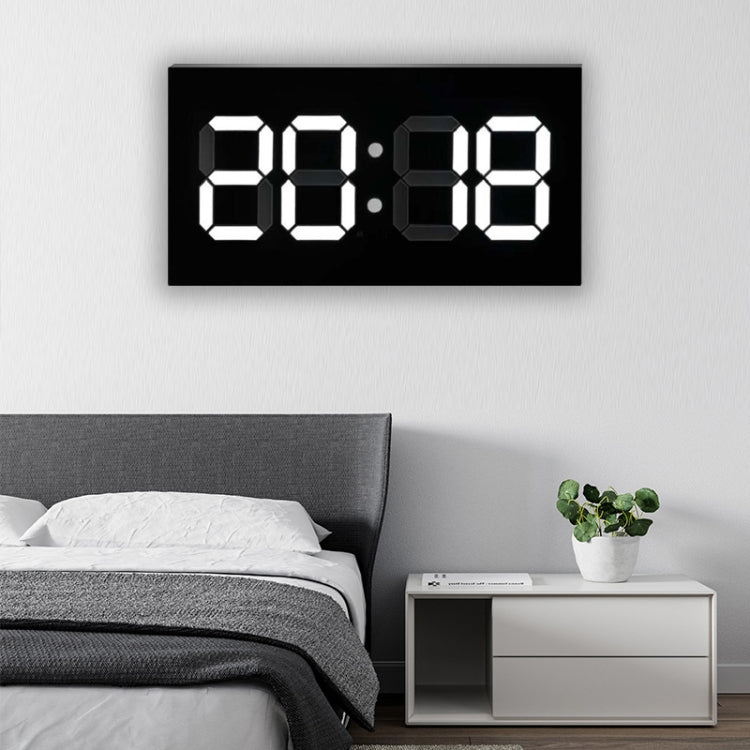 Creative Wall Clock Alarm Clock Simple Remote Control Perpetual Calendar Electronic Clock US Plug