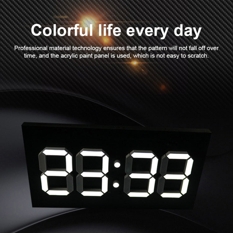 Creative Wall Clock Alarm Clock Simple Remote Control Perpetual Calendar Electronic Clock US Plug