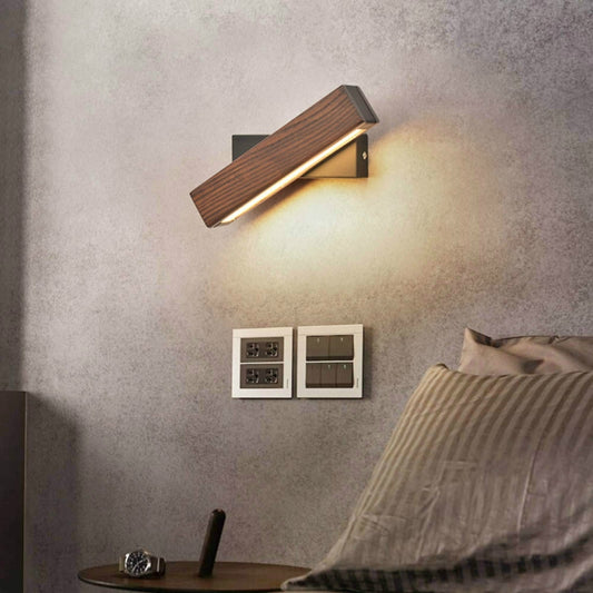 Simple Rotatable Bedside Bedroom Wall Lamp Warm Night Light
