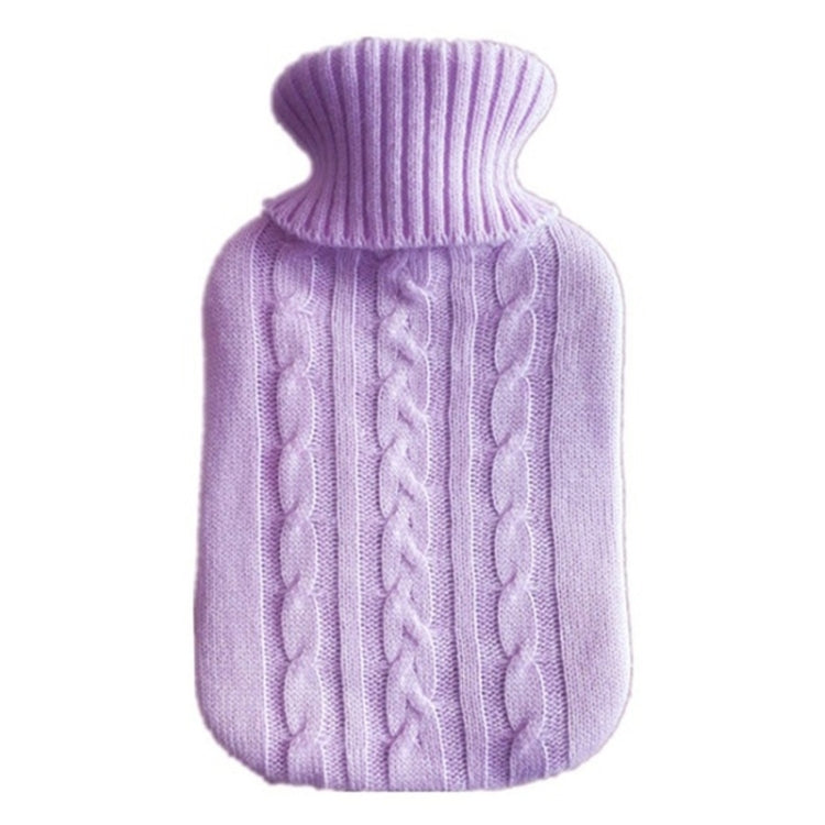 Hot Water Bottle Solid Color Knitting Cover (Without Hot Water Bottle) Water-filled Hot Water Soft Knitting Bottle Velvet Bag