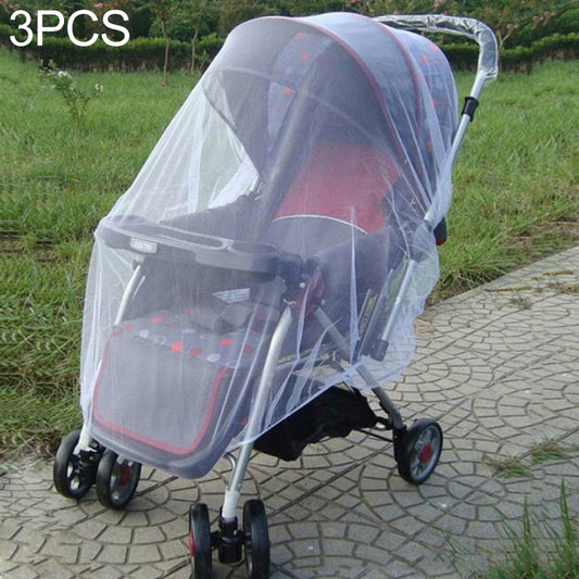 3 PCS 150cm Baby Pushchair Mosquito Insect Shield Net Safe Infants Protection Mesh Stroller Accessories Mosquito Net