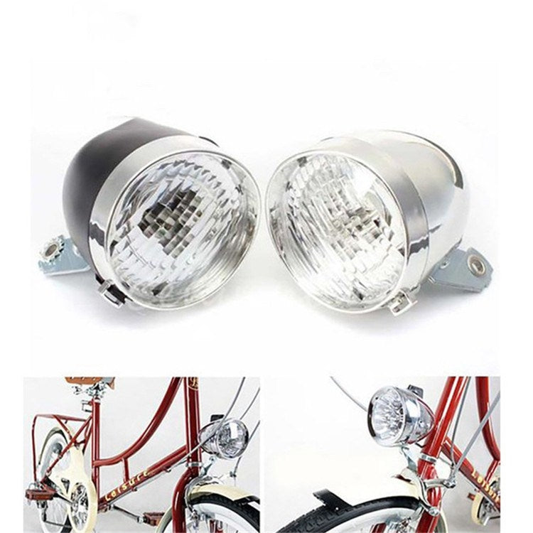 3 LED Retro Bicycle Headlight Night Riding Safety Warning Light