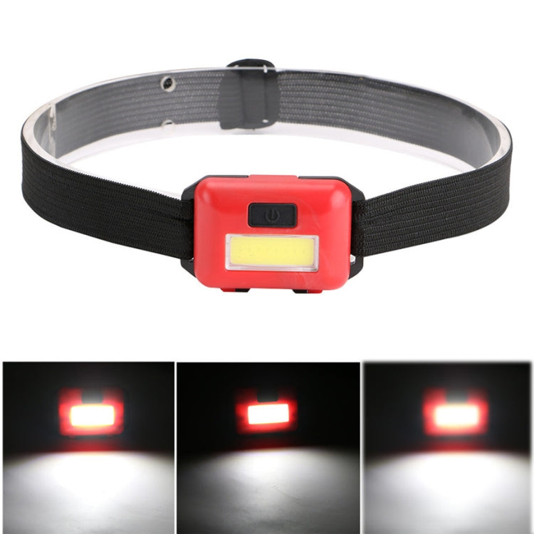 2 PCS Mini COB LED Headlamp Adjustable Camping Torch Lamp Light with 3 Modes
