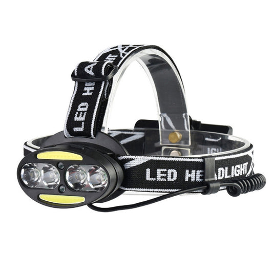 300-400LM 4 x XML-T6 + 2 x COB + 2 x Red LED Head Lamp Flashlight Torch Lantern