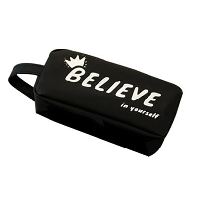 Large Black Letter Creative Silicone Pen Box Pencilcase School Stationery Supplies