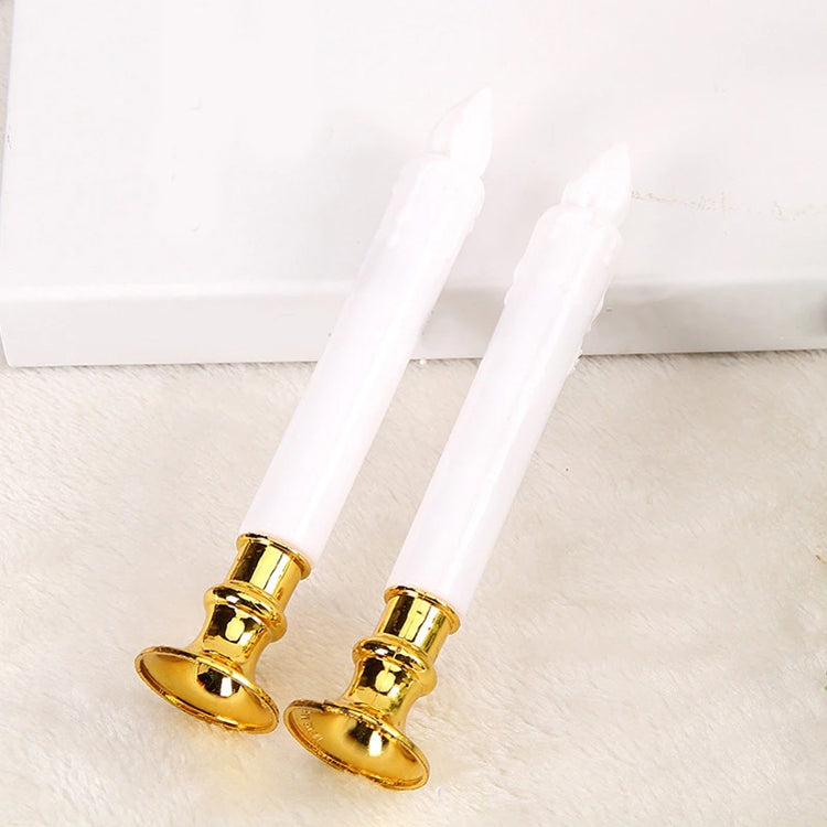 2 PCS Artificial Long Candle Light Plastic Electronic Candle