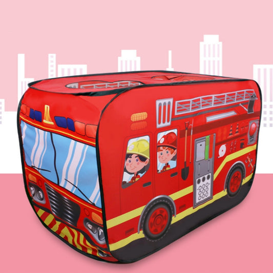 Children Toy Tent Cloth Fire Truck Police Car School Bus Game House