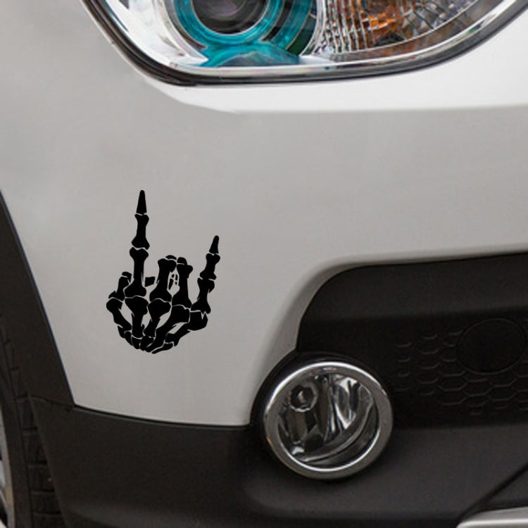 10 PCS QYPF Skull Finger Pattern Car Sticker Vinyl Decoration, Size: 13x18cm