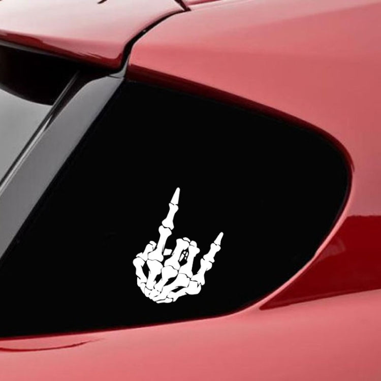 10 PCS QYPF Skull Finger Pattern Car Sticker Vinyl Decoration, Size: 13x18cm