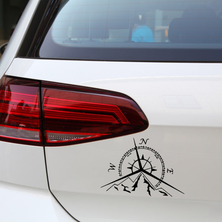5 PCS NSWE Fashion Mountains Compass Rose Decal Nautical Compass Navigate Car Sticker, Size: 13.7x9.4cm