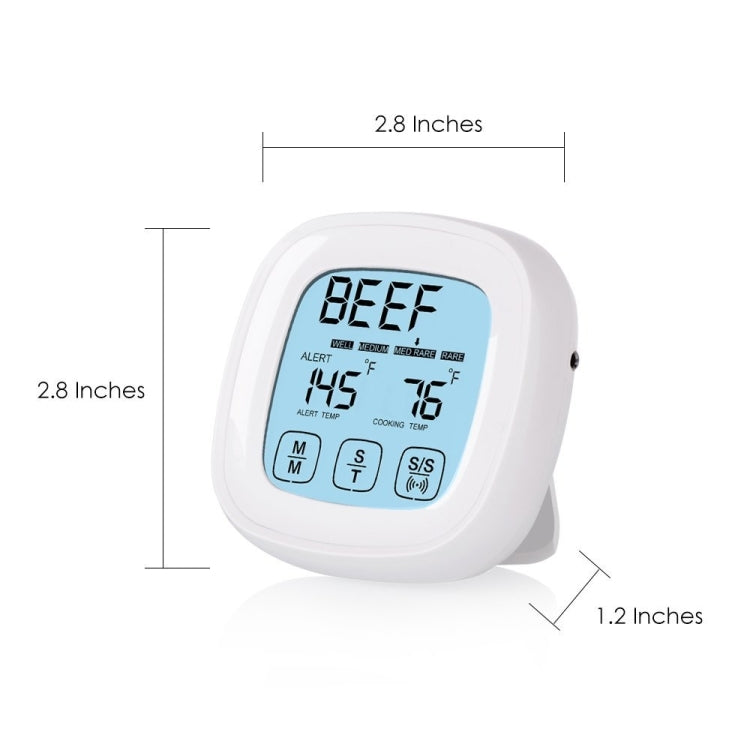 Home Tactile Screen Electronic Barbecue Thermometer Kitchen Food Therapeutic Timer